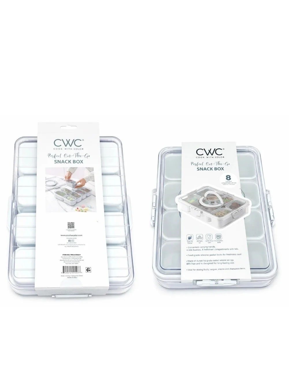 CWC Cooking With Color Storage Containers - Set of 2  White - Picture 2 of 11